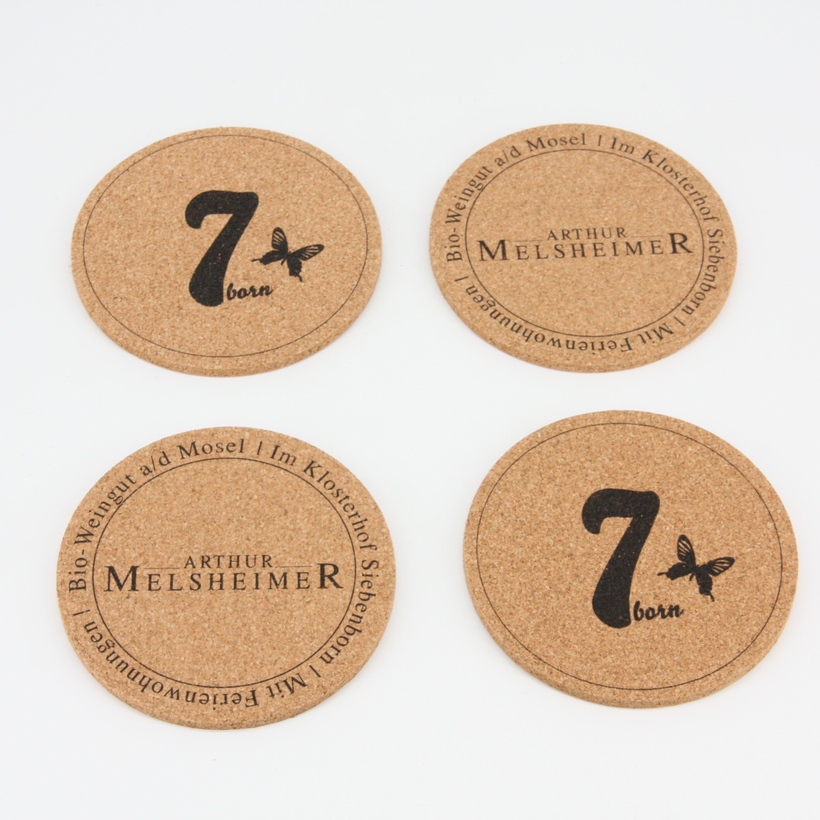 Individualisierte verKORKst Premium Glasuntersetzer aus Kork * 200 und 500 Stück * Individualisiert mit Ihrem Logo und/oder Text * Untersetzer für Gläser und Flaschen
