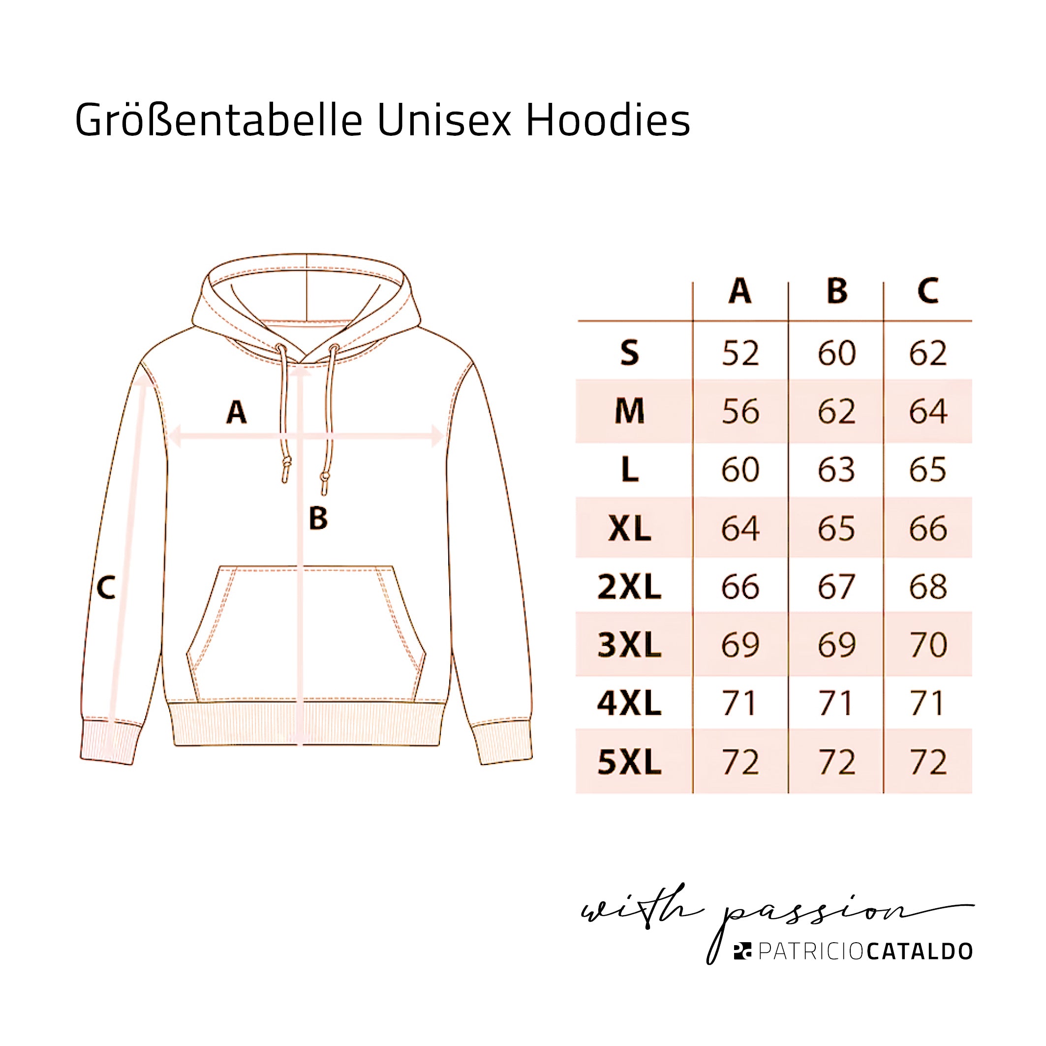 Unisex Kapuzenpullover * Hoodie * Hirsch "Heinrich" Print * blau * Patricio Cataldo * 80% Bio Baumwolle * 20% recycelter Polyester * Hergestellt in Polen