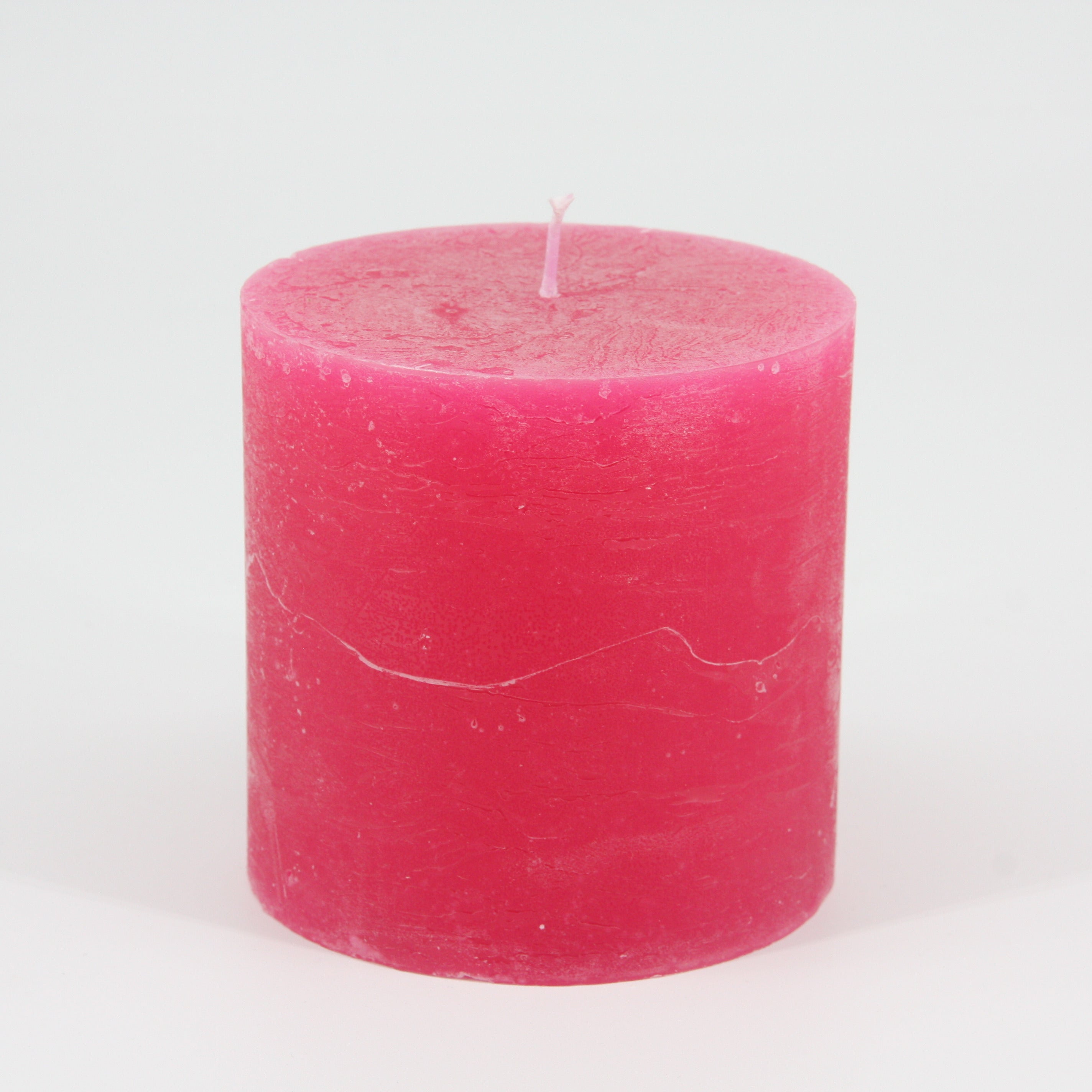 Kerze Rustico 10 x 10 cm im Set * 80 Std. Brenndauer * pink  * von Hand gearbeitet * durchgefärbt * Auslaufschutz * rußfrei * geruchslos * von Kerzen Steinhart Bad Tölz