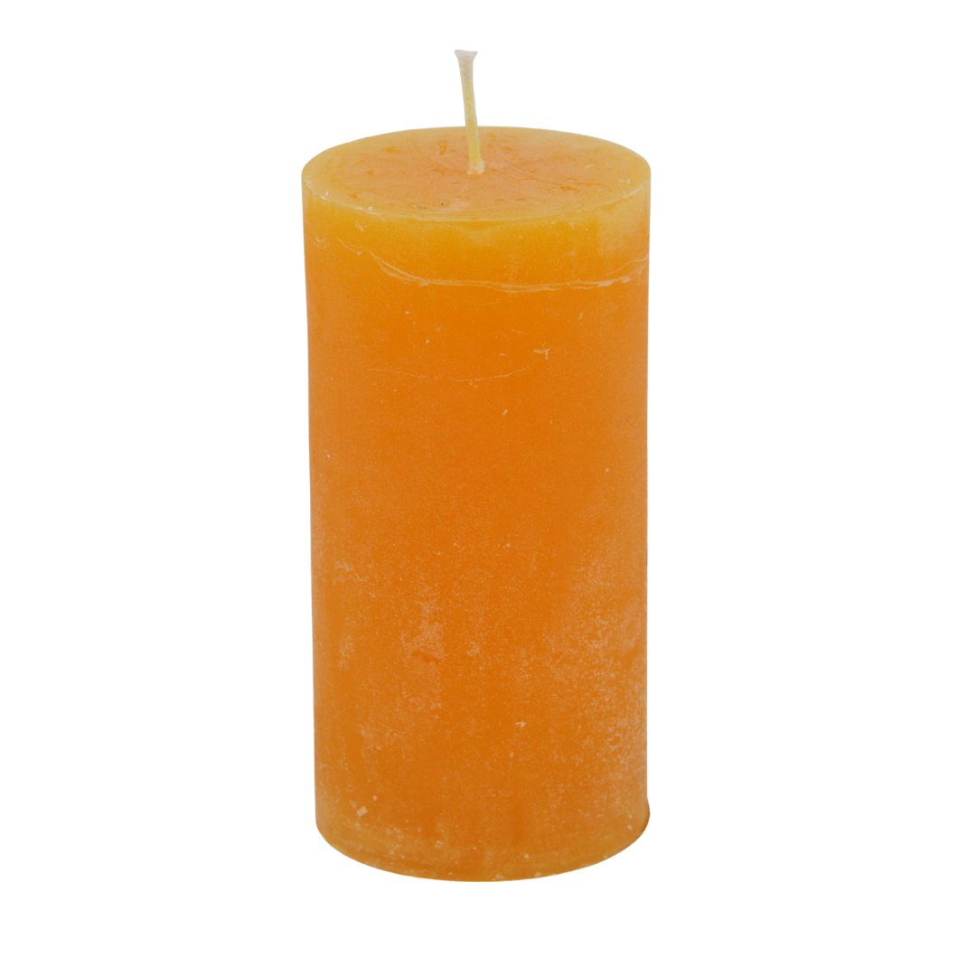 Rustico candle set, 5 x 10 cm * 25-hour burn time * yellow * handmade * dyed throughout * leak-proof * soot-free * odorless * by Steinhart Candles, Bad Tölz