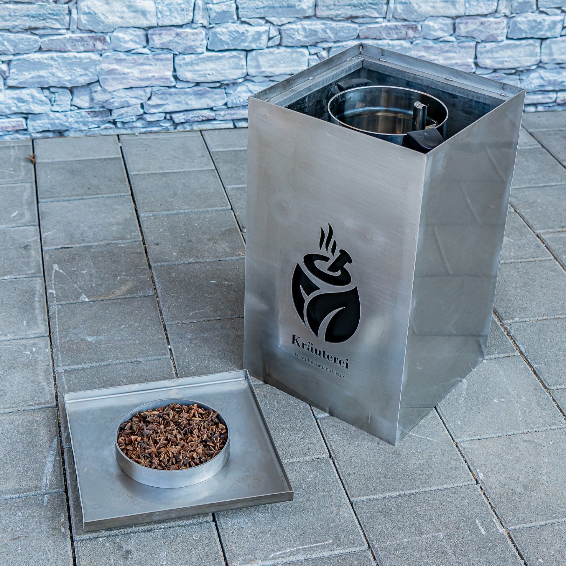 Premium Kräuterdampfofen PULSE * anthrazit * natürlicher Duft mit Strom * perfekt für Gewerbe und große Räume * Aromatisierung, Befeuchtung und Desinfektion der Luft * made in Germany