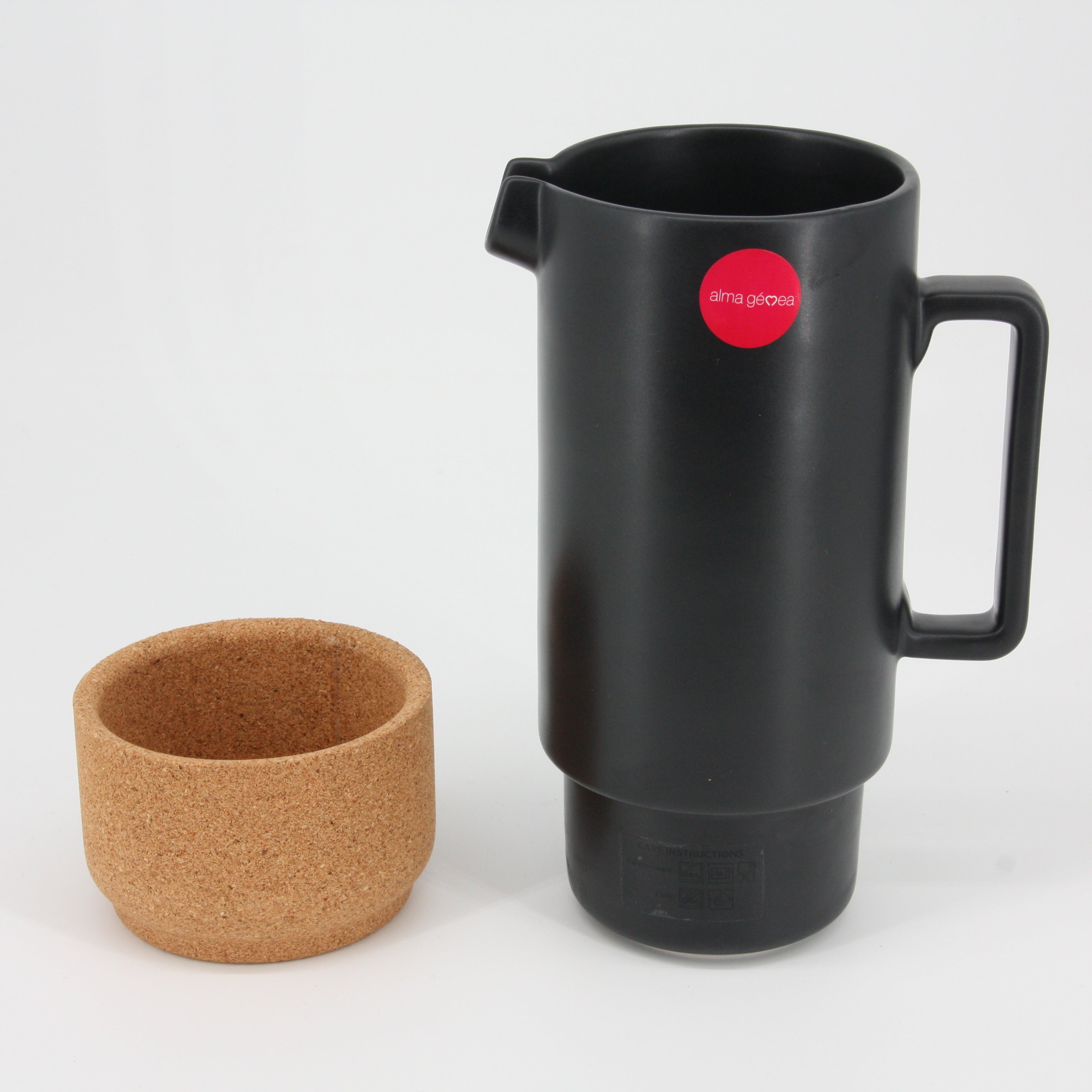 verKORKst Premium Tea and Coffee Pot * 650 ml * black * ceramic and cork * award-winning * designer tea carafe * made in Portugal