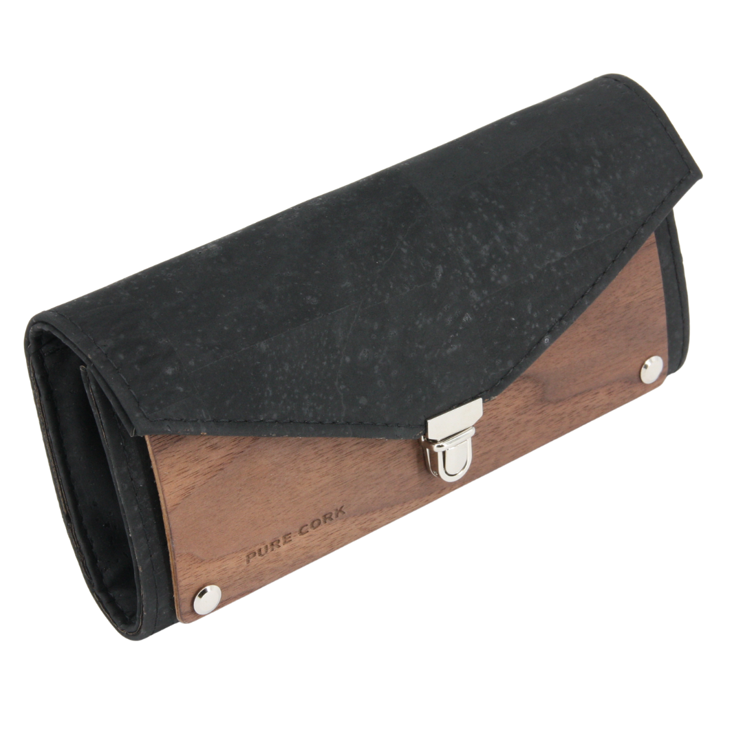Holz Kork Geldbörse * Lallo * Kork und Nussbaum * weltweit einzigartig * high-end Qualität * Portemonnaie für Frauen * handmade in Südtirol