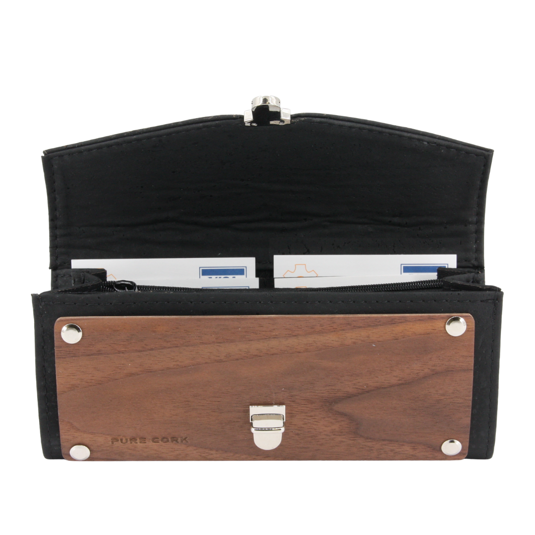 Holz Kork Geldbörse * Lallo * Kork und Nussbaum * weltweit einzigartig * high-end Qualität * Portemonnaie für Frauen * handmade in Südtirol