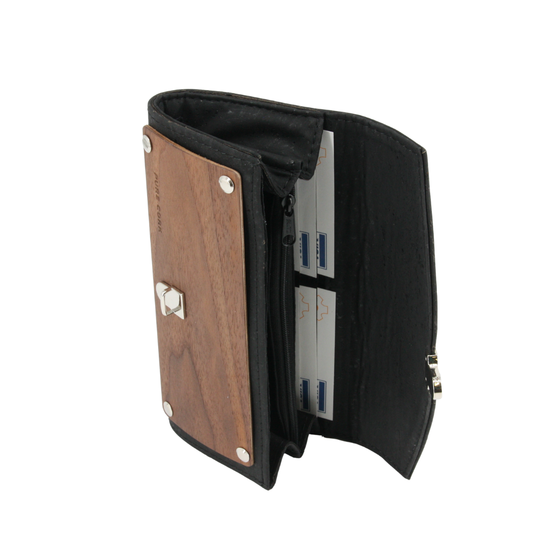 Holz Kork Geldbörse * Lallo * Kork und Nussbaum * weltweit einzigartig * high-end Qualität * Portemonnaie für Frauen * handmade in Südtirol