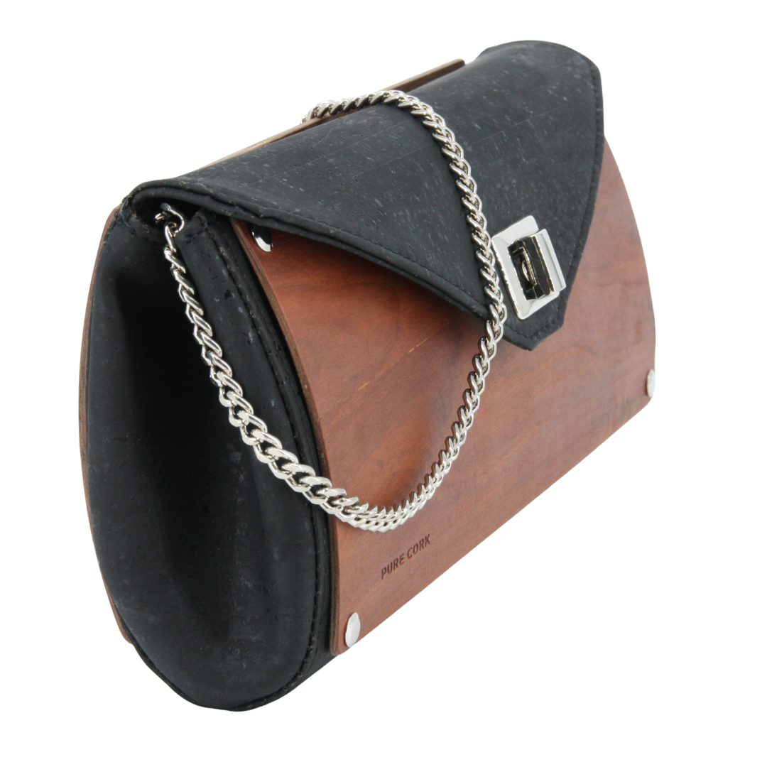 Holz Kork Clutch * Laura * Kork und Pflaumen Holz * weltweit einzigartig * high-end Qualität * Abendtasche für Frauen * handmade in Südtirol