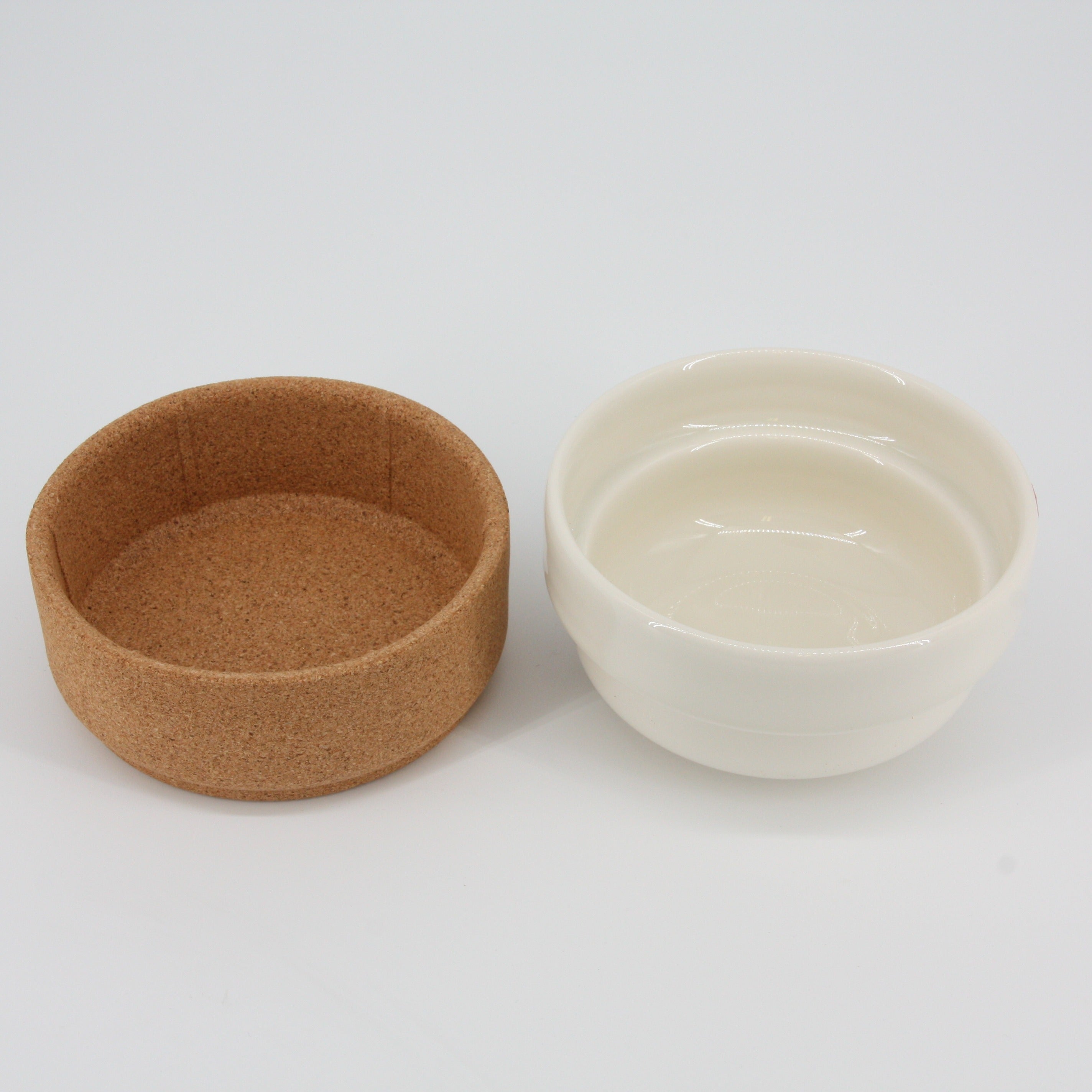 verKORKst Premium Müsli Schale * perlweiß * Keramik und Kork * vielfach prämiert * Designer Müsli Bowl * made in Portugal