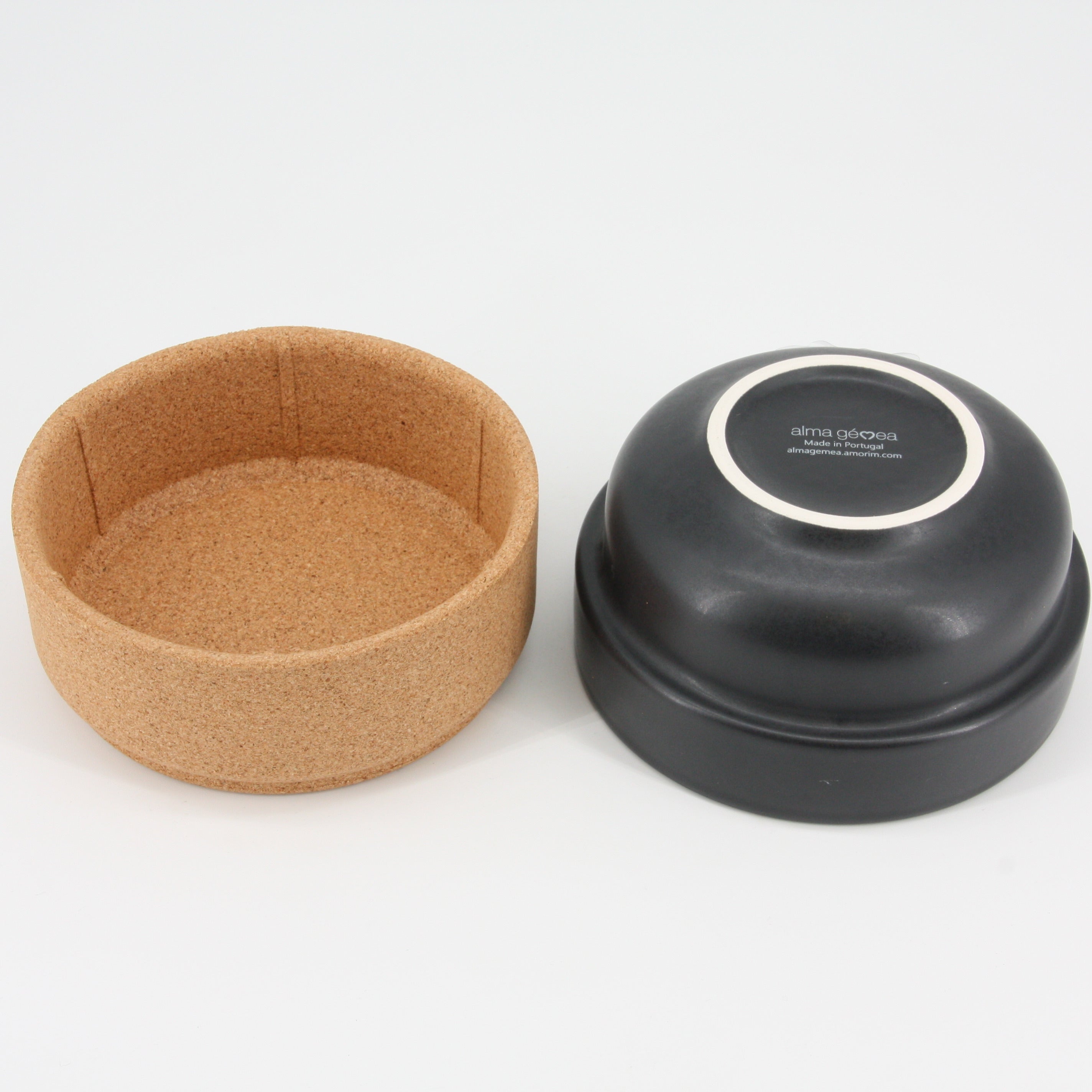verKORKst Premium Müsli Schale * schwarz * Keramik und Kork * vielfach prämiert * Designer Müsli Bowl * made in Portugal