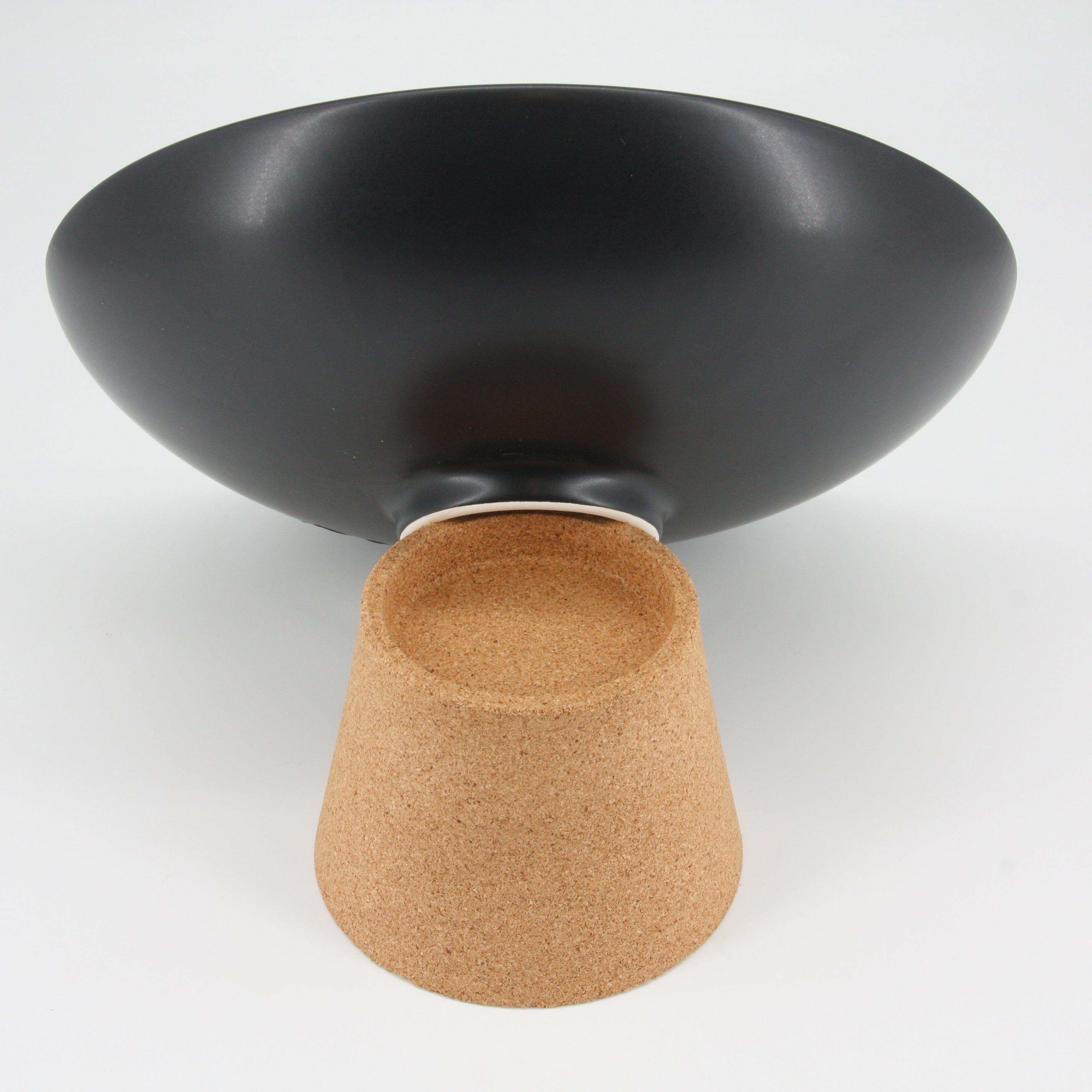 verKORKst Premium Obstschale * schwarz * Keramik und Kork * vielfach prämiert * Designer Dekoschale * made in Portugal