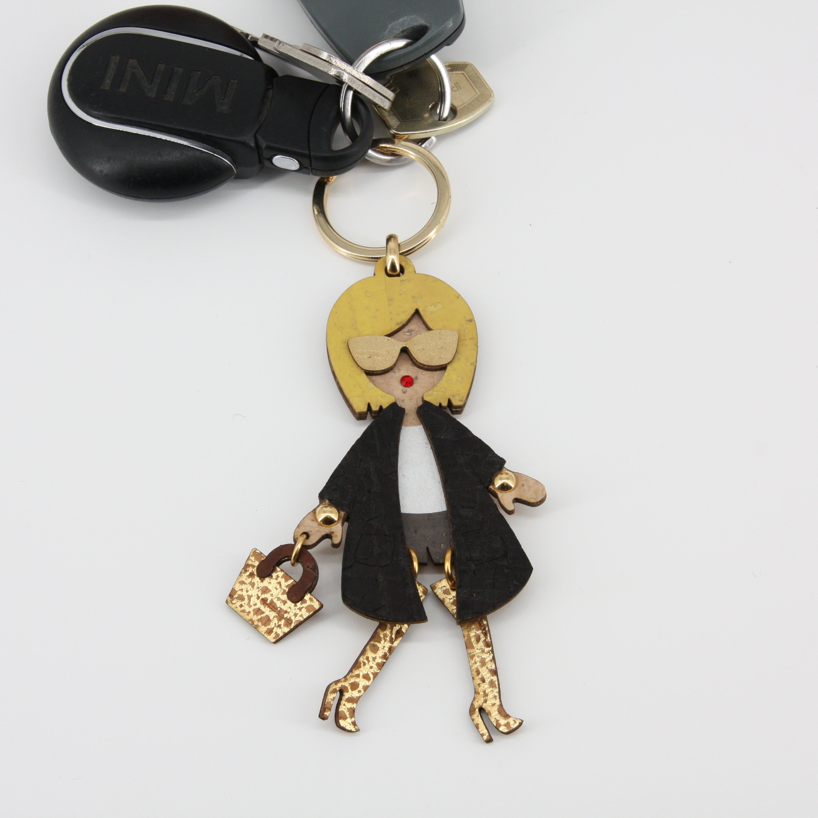 Cork keychain * fun figures * pendant for bags * gift for women * handmade in Portugal * brand Artipel