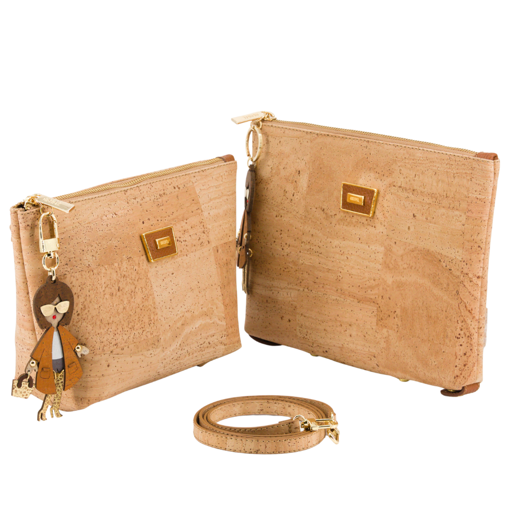 Cork Handbag 2-in-1 * 1 Bag - 2 Shapes and Sizes * High-End Quality * Various Designs * Vegan * Shoulder Bag for Women * Crossbody * Shopper * Handmade in Portugal